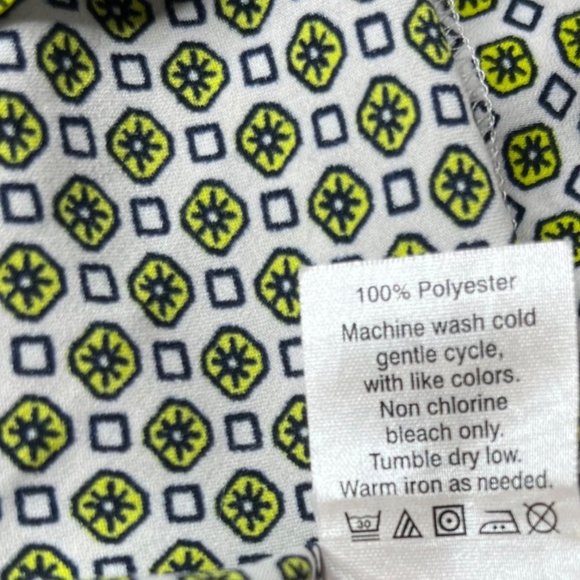 J.CREW Tank Top Ruffle Blouse Womens White Green Printed Sleeveless Size 4 - Picture 5 of 9